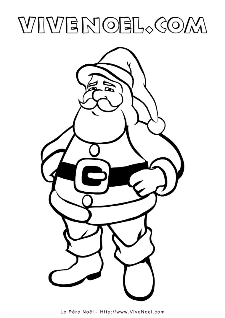 Coloriage De Noël À Imprimer > Le Père Noël serapportantà Coloriage De Père Noel Gratuit A Imprimer