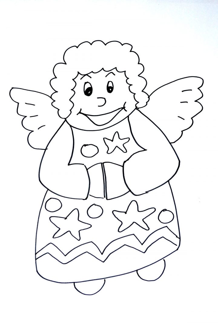 Coloriage De Noël Pour Enfants – Coloriages De Noël concernant Ange A Colorier