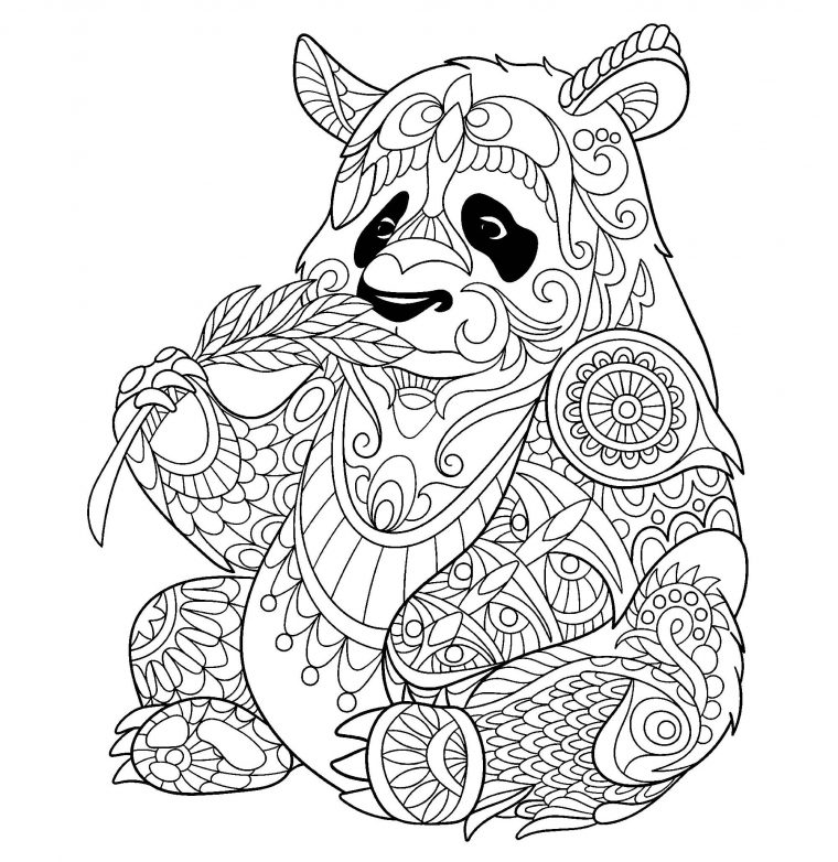 Coloriage De Panda À Imprimer Gratuitement – Coloriage De tout Panda À Colorier