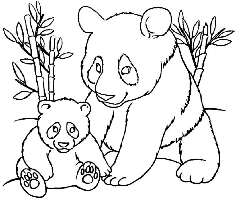 Coloriage De Panda À Imprimer Pour Enfants – Coloriage De à Panda À Colorier