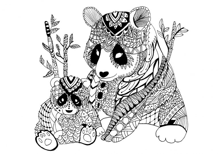 Coloriage De Panda À Imprimer Pour Enfants – Coloriage De concernant Panda À Colorier