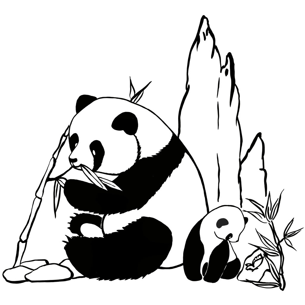 Coloriage De Panda À Imprimer tout Panda À Colorier 