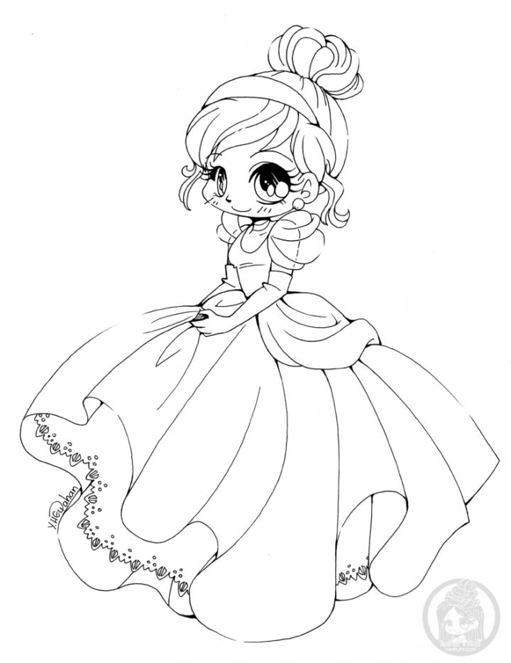 Coloriage De Princesse Cendrillon Disney Par Yampuff destiné Coloriage Princesses Disney À Imprimer