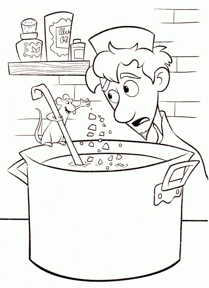 Coloriage De Rauille À Imprimer Pour Enfants – Coloriage serapportantà Dessin Ratatouille