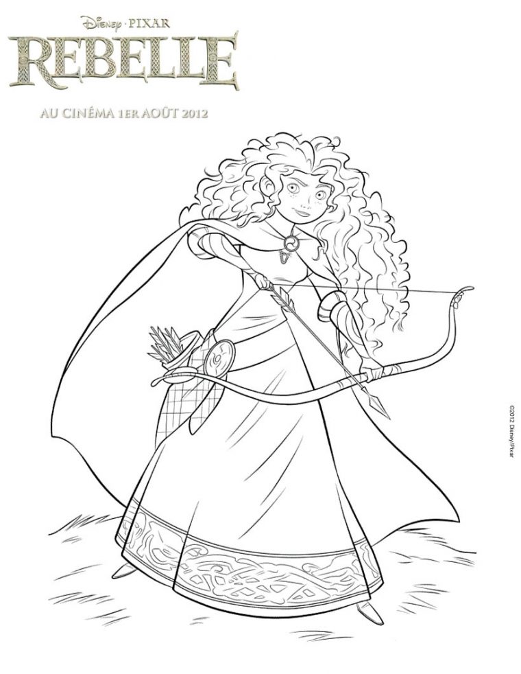 Coloriage De Rebelle Pour Enfants – Coloriage Rebelle (Brave pour Dessin De Rebelle