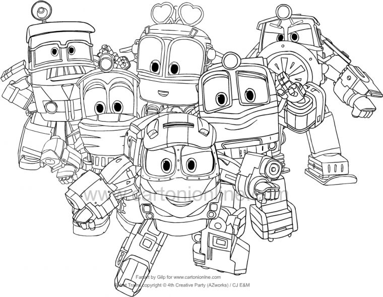 Coloriage De Robot Trains destiné Coloriage Robot À Imprimer  PrimaNYC.com