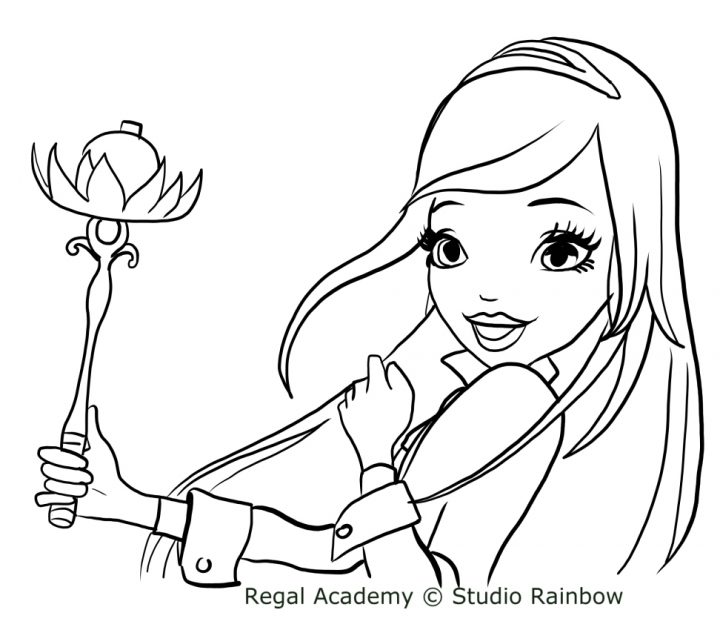 Coloriage De Rose Cendrillon De Regal Academy dedans Cendrillon À Colorier