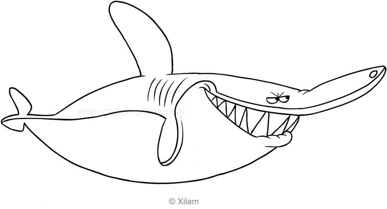 Coloriage De Sharko Le Requin tout Dessin De Requin À Imprimer