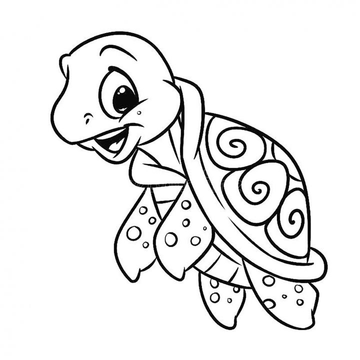 Coloriage De Tortue À Colorier Pour Enfants – Coloriage De pour Dessin Tortue À Imprimer