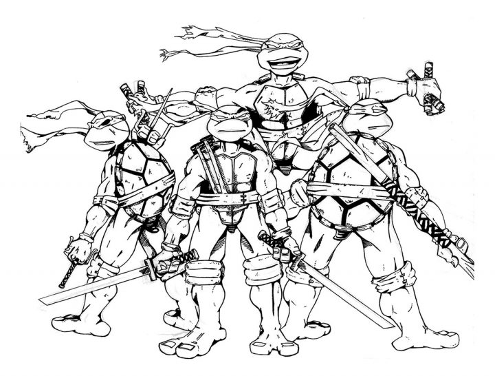 Coloriage De Tortues Ninja Pour Enfants – Coloriage Tortues intérieur Dessin De Tortue Ninja