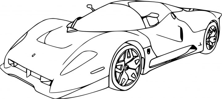 Coloriage De Voiture De Rallye Fresh Coloriage Fast And concernant Ferrari A Colorier