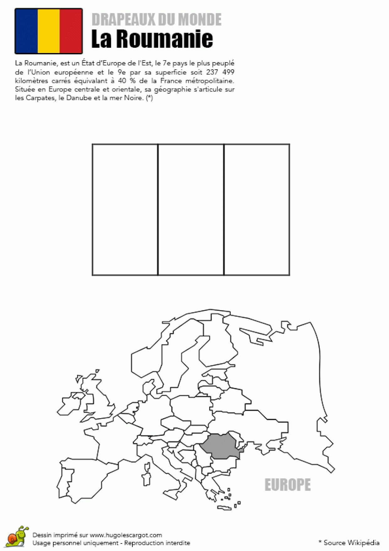 Coloriage Découverte Europe Drapeau La Roumanie pour Drapeaux Européens À Imprimer 