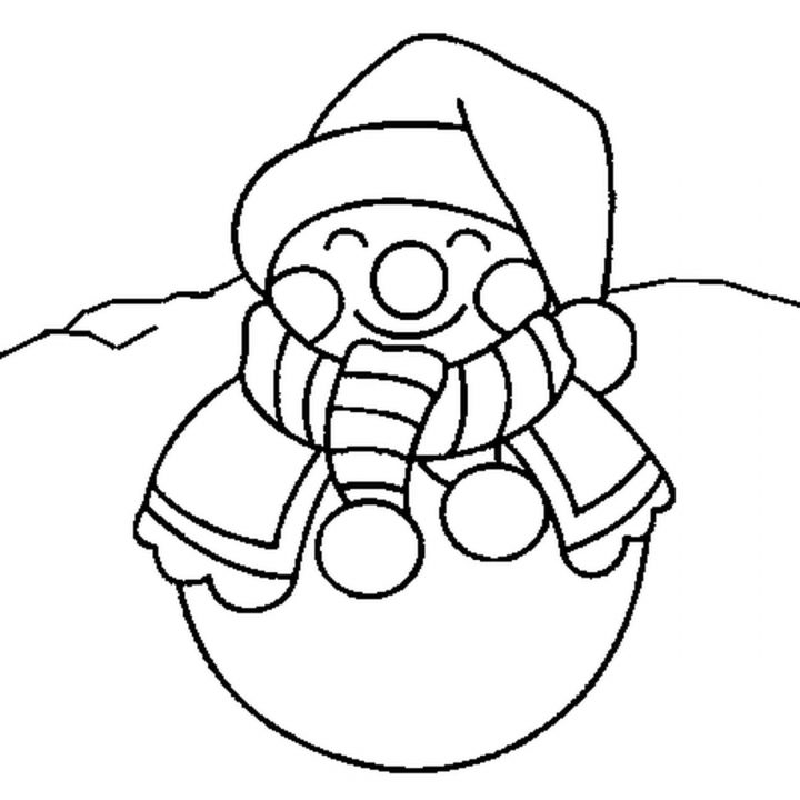 Coloriage Dessin Bonhomme De Neige En Ligne Gratuit À Imprimer concernant Dessin Bonhomme De Neige A Imprimer