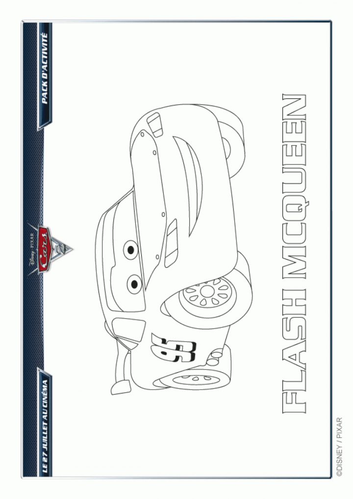 Coloriage Disney Cars 2 Flash Mcqueen concernant Coloriage De Flash Mcqueen