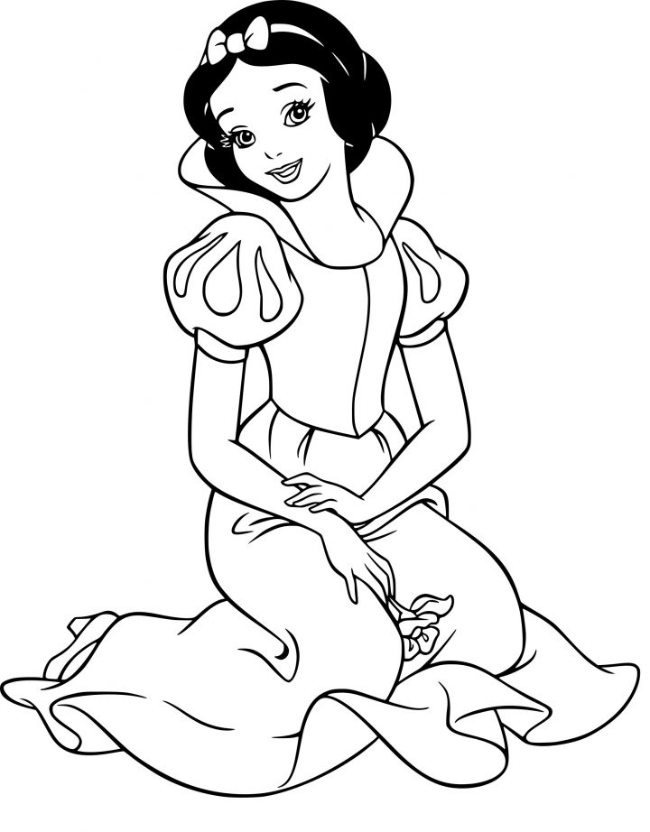 Coloriage Disney Princesse Blanche-Neige À Imprimer Sur intérieur Blanche Neige A Colorier