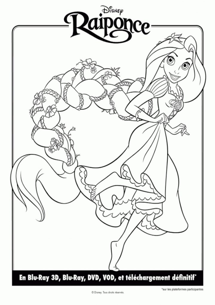 Coloriage Disney Princesse Raiponce intérieur Coloriage Princesses Disney À Imprimer