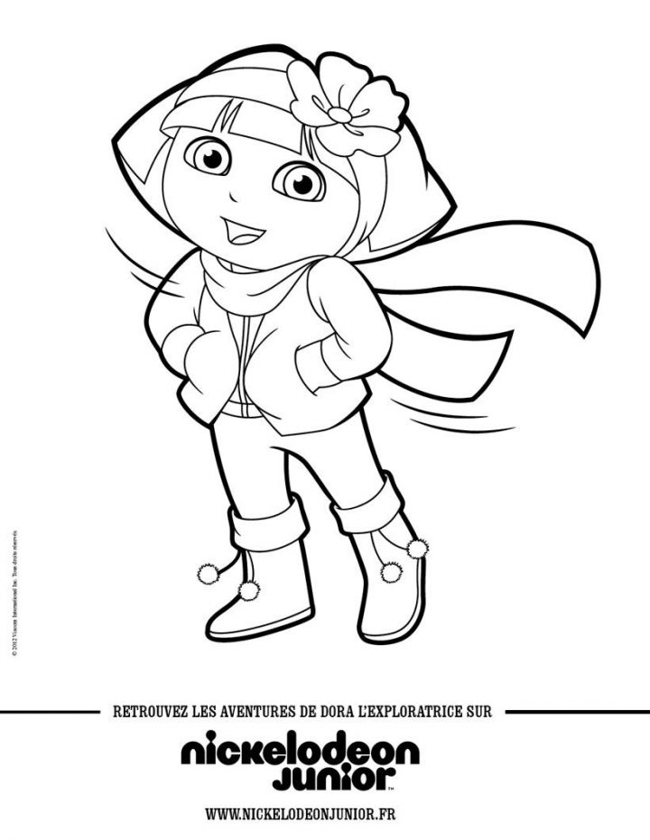 Coloriage Dora En Hiver | Coloriage Dora, Coloriage, Dora serapportantà Coloriage Dora Princesse