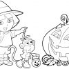 Coloriage Dora Halloween – Maduya encequiconcerne Livre De Coloriage À Imprimer
