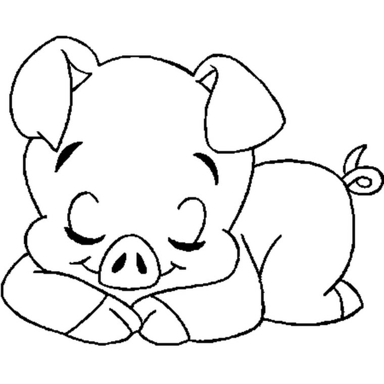 Coloriage Du Cochon En Ligne Gratuit À Imprimer avec Dessin Cochon A Colorier