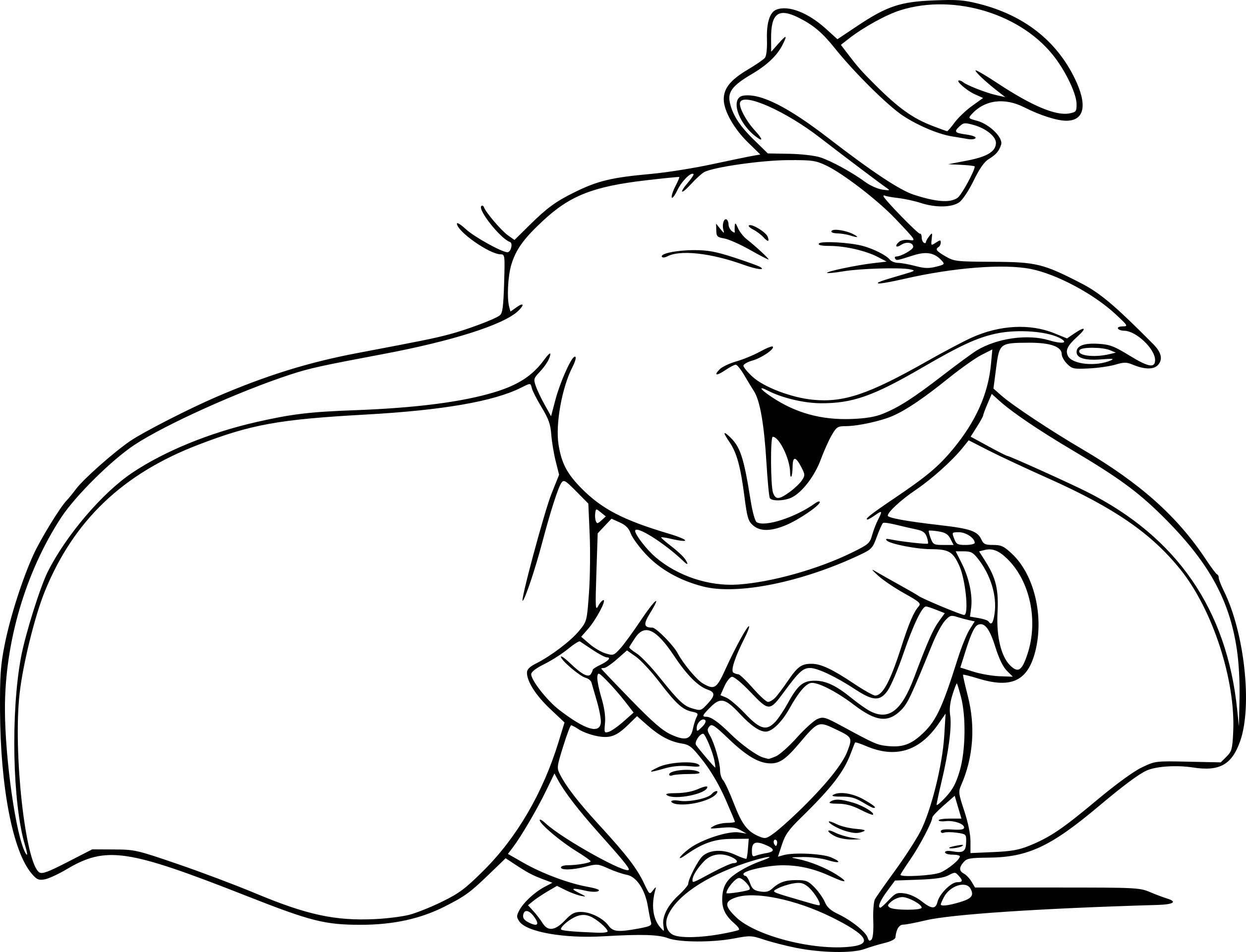 Coloriage Dumbo À Imprimer destiné Dessin Dumbo