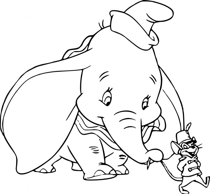 Coloriage Dumbo Et Le Rat Timothy À Imprimer Sur Coloriages dedans Dessin Dumbo