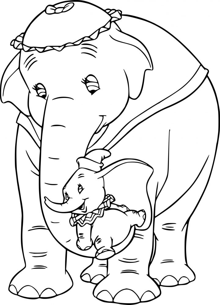 Coloriage Dumbo Et Sa Mère À Imprimer Sur Coloriages avec Dessin Dumbo