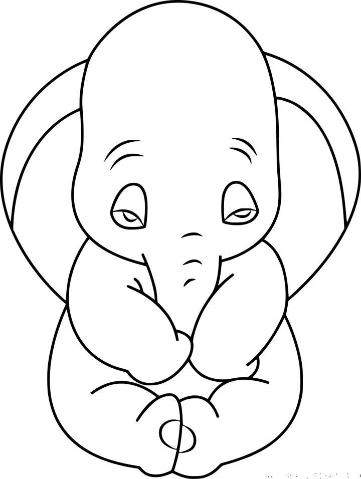 Coloriage Dumbo Triste À Imprimer Sur Coloriages à Dessin Dumbo