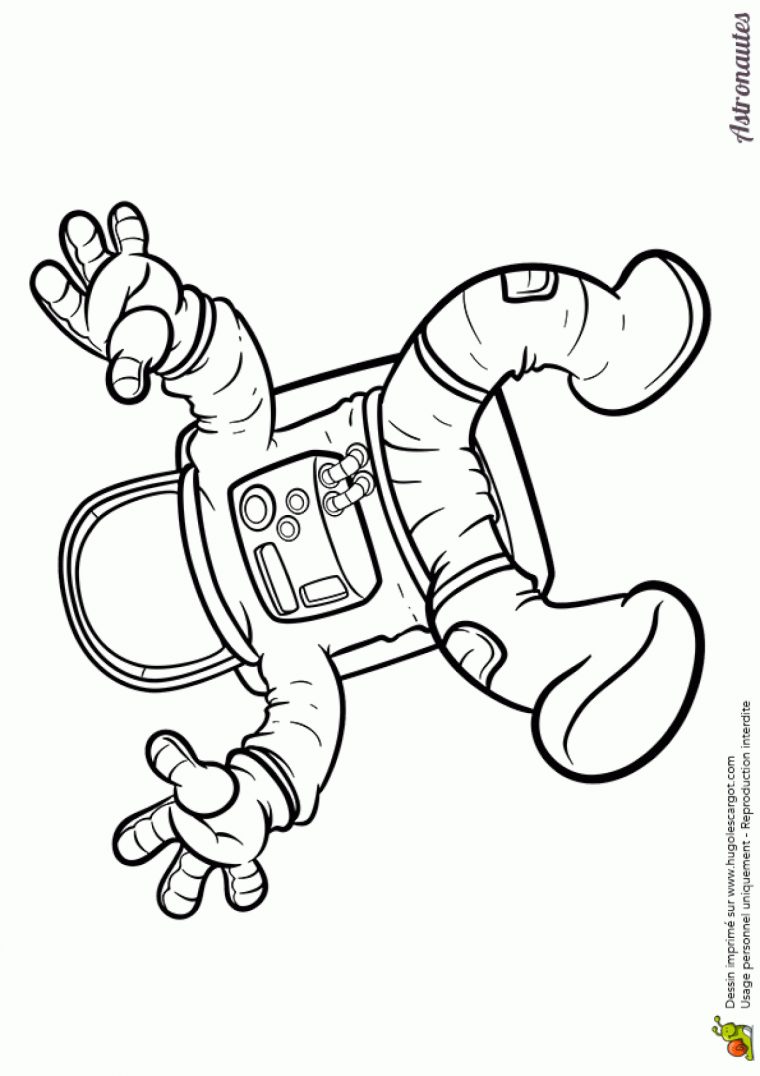 Coloriage D'un Astronaute Perdu Dans L'espace intérieur Coloriage Astronaute