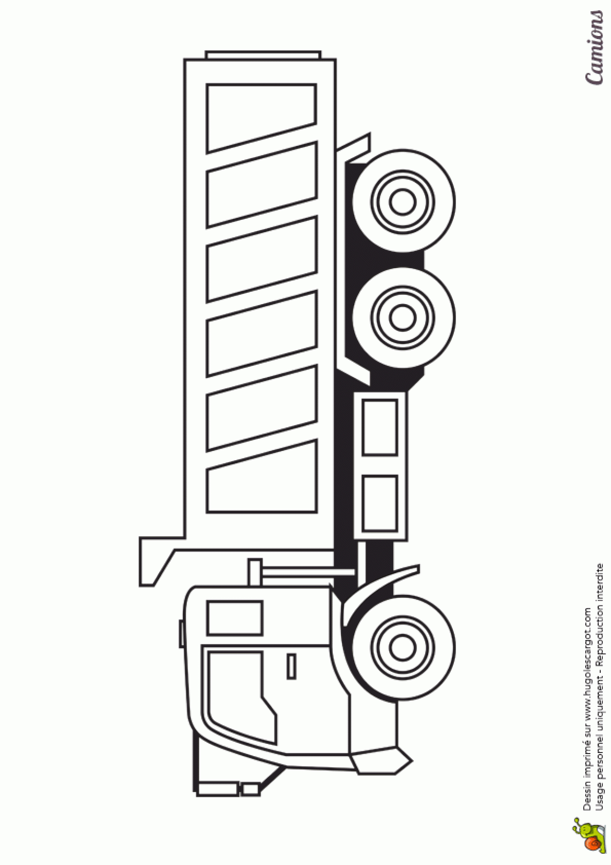 Coloriage D&amp;#039;un Camion-Benne Simple dedans Dessin D Un Camion 