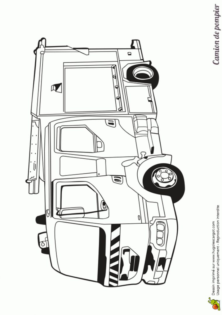 Coloriage D'un Camion De Pompier Moderne pour Coloriage Pompier A Imprimer Gratuit