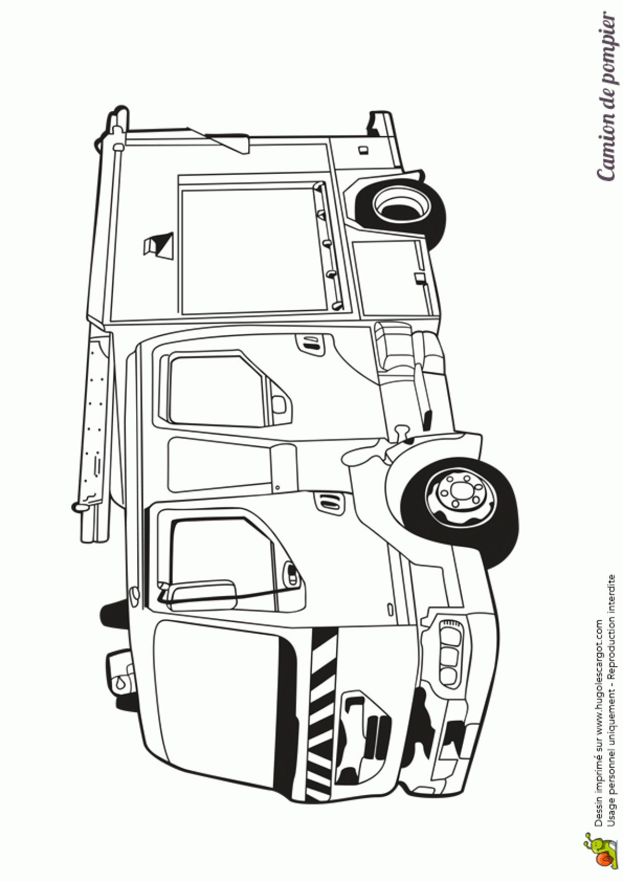 Coloriage D&amp;#039;un Camion De Pompier Moderne pour Dessin De Pompier À Imprimer 