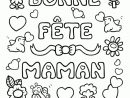Coloriage D'une Jolie Page Avec Le Texte Bonne Fête Maman serapportantà Carte Bonne Fete Maman Imprimer