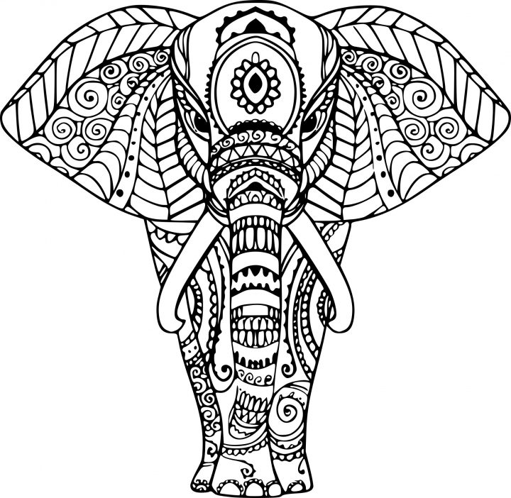 Coloriage Elephant Zen À Imprimer Sur Coloriages à Image Zen A Imprimer