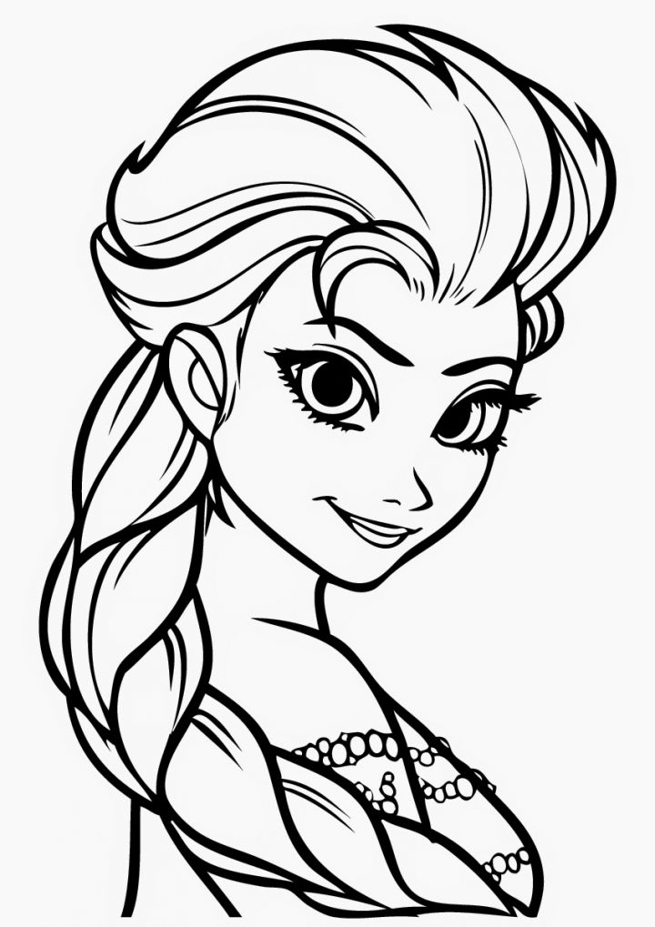 Coloriage Elsa Visage À Imprimer destiné Visage À Colorier