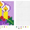 Coloriage Enfants, Pixel À Colorier Avec Des Bougies De Noël Drôles.  Illustration Vectorielle concernant Pixel A Colorier