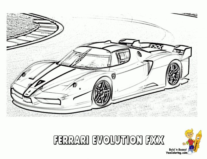 Coloriage Ferrari À Colorier – Dessin À Imprimer | Coloriage destiné Ferrari A Colorier