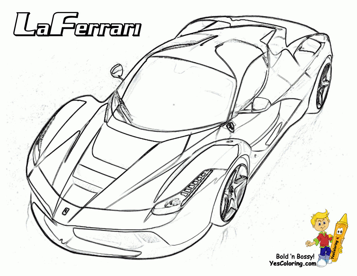 Coloriage Ferrari À Colorier - Dessin À Imprimer | Coloriage encequiconcerne Ferrari A Colorier