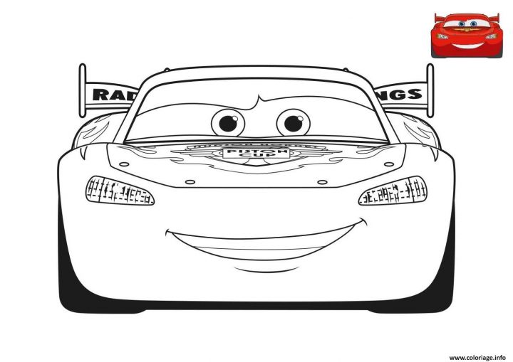 Coloriage Film Cars 3 Flash Mcqueen Voiture Rouge Dessin tout Coloriage De Flash Mcqueen