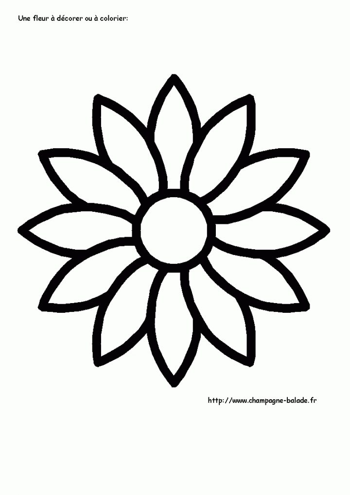 Coloriage Fleur À Colorier – Dessin À Imprimer | Coloriage serapportantà Dessin A Colorier De Fleur