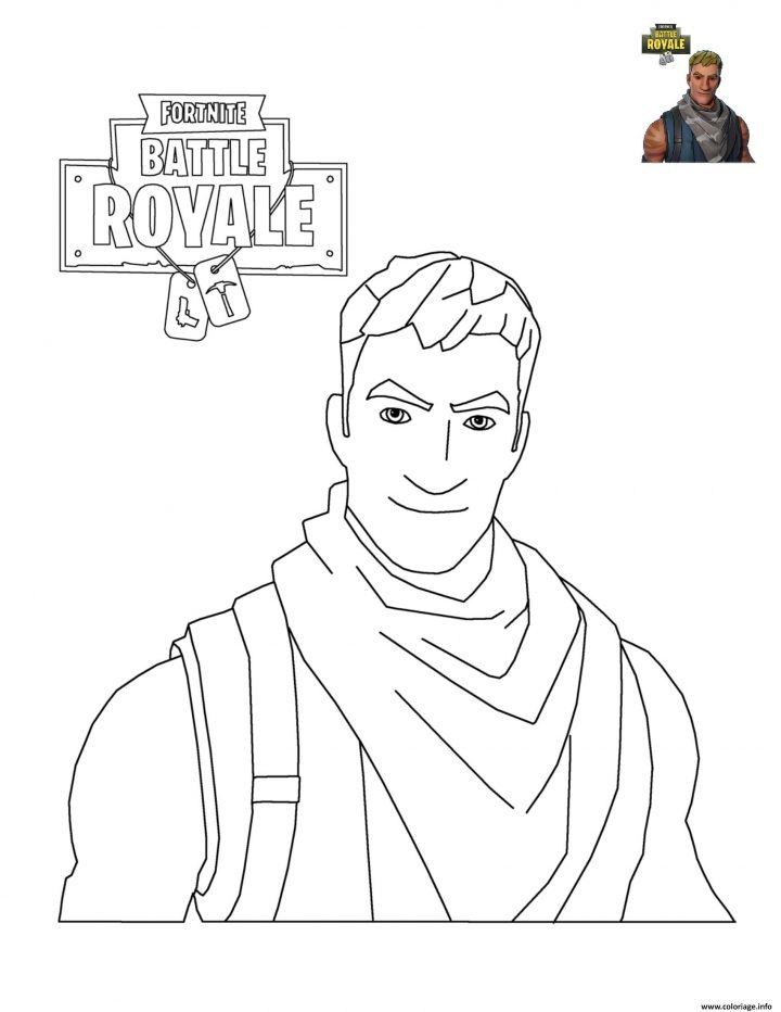 Coloriage Fortnite Battle Royale Personnage 3 Dessin avec Personnage A Colorier