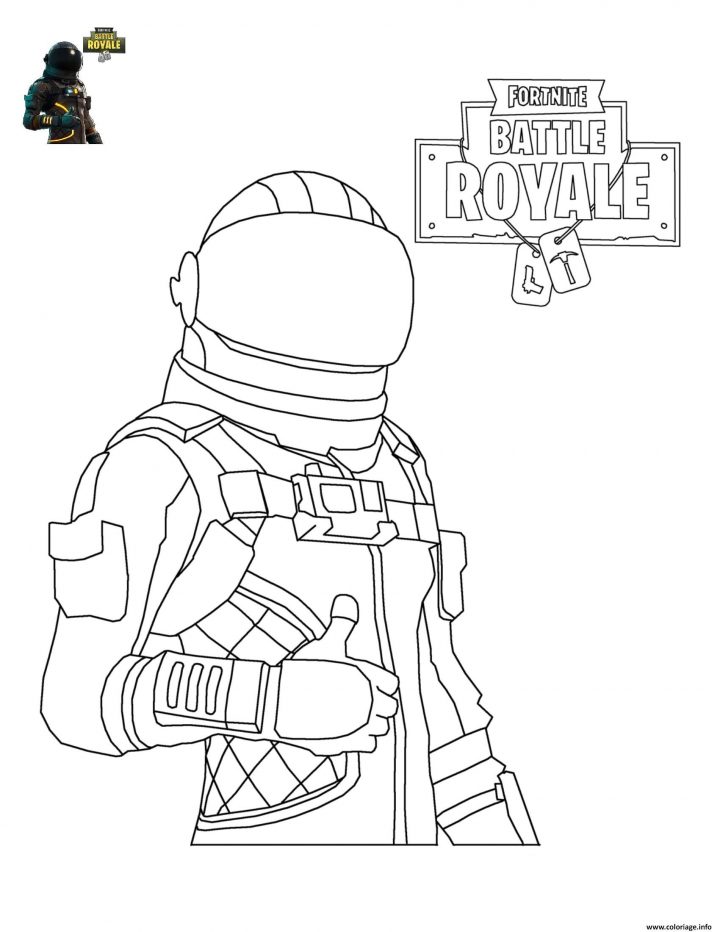 Coloriage Fortnite Battle Royale Personnage 4 À Imprimer avec Personnage A Colorier