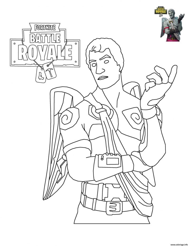 Coloriage Fortnite Battle Royale Personnage 6 Dessin dedans Personnage A Colorier