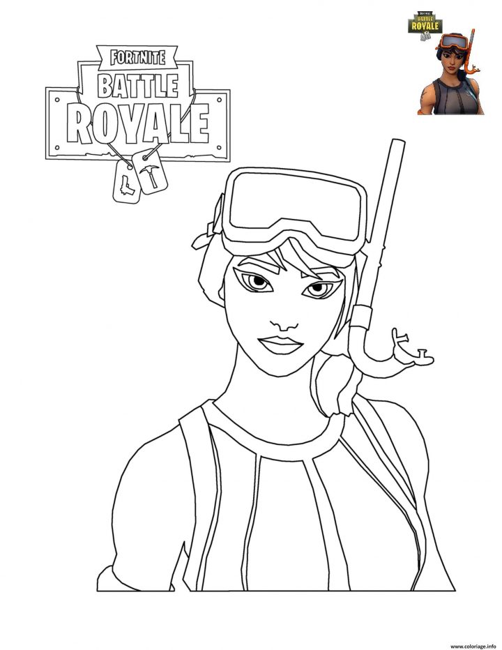 Coloriage Fortnite Battle Royale Personnage 7 À Imprimer concernant Personnage A Colorier