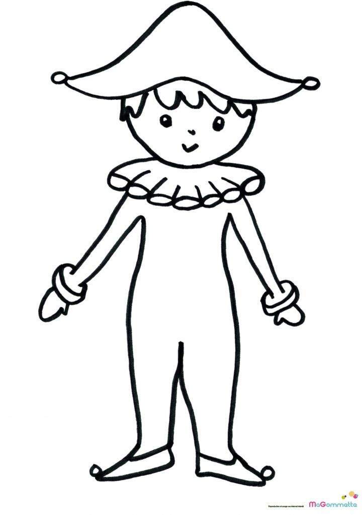 Coloriage Gommettes À Imprimer Arlequin | Coloriage pour Arlequin A Colorier