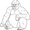 Coloriage Gorille À Imprimer destiné Coloriage Gorille