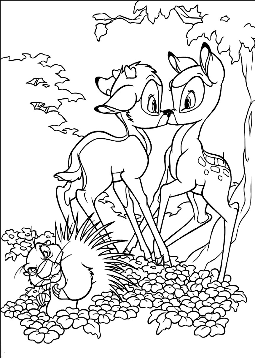 Coloriage Gratuit Disney Bambi | Coloriages À Imprimer Gratuits encequiconcerne Dessin Walt Disney À Imprimer