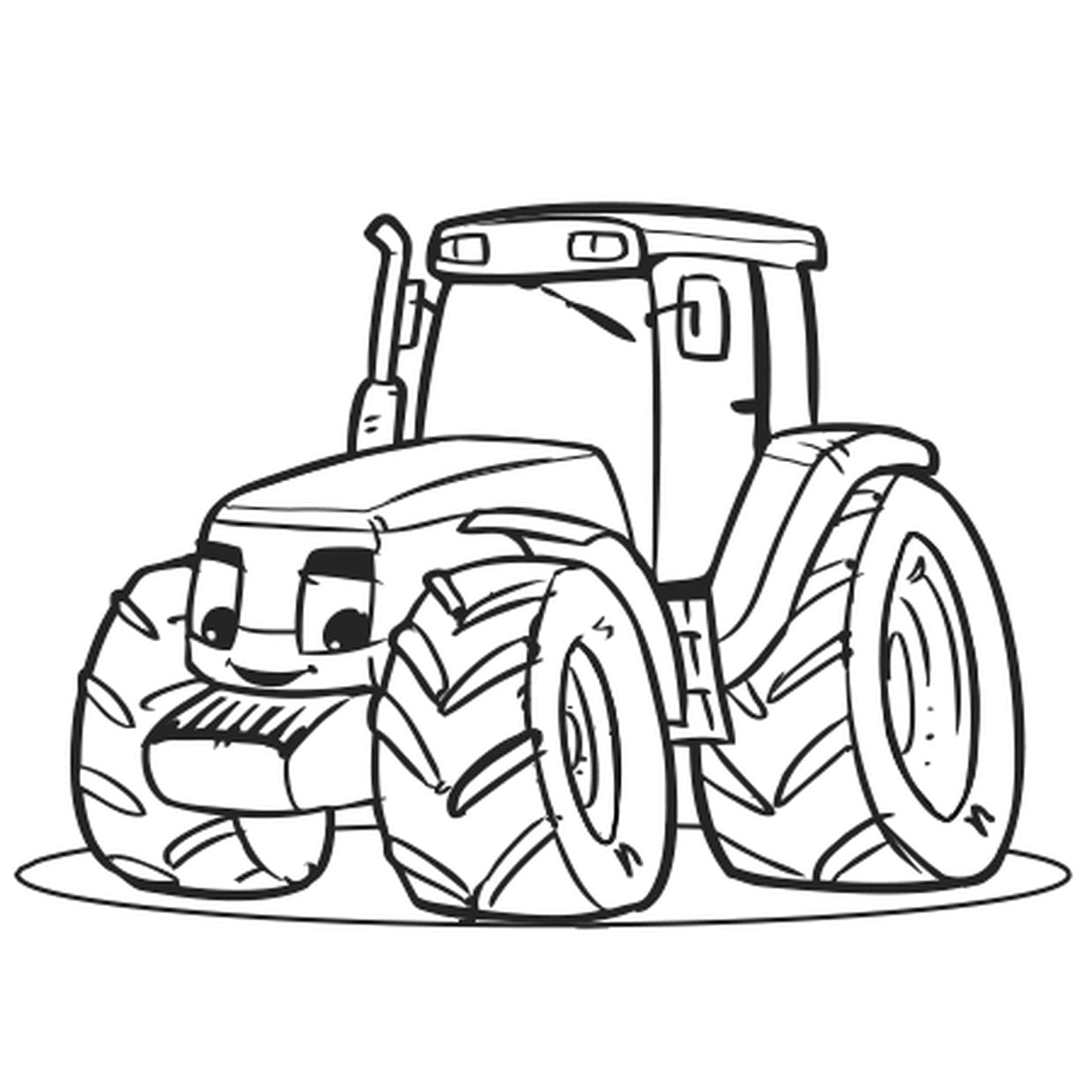 Coloriage Gros Tracteur En Ligne Gratuit À Imprimer pour Dessin De Tracteur À Colorier