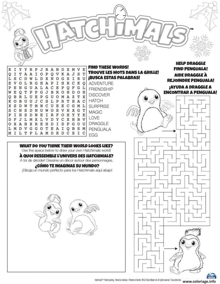 Coloriage Hatchimals Mot Croise Jeux Dessin destiné Mot Croiser