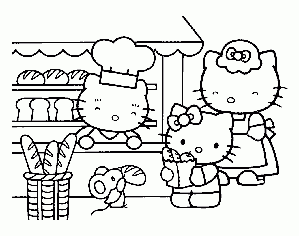 Coloriage Hello Kitty À Imprimer Format A4 à Hello Kitty À Dessiner