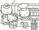 Coloriage Hello Kitty Boulangerie À Imprimer Et Colorier avec Hello Kitty À Dessiner